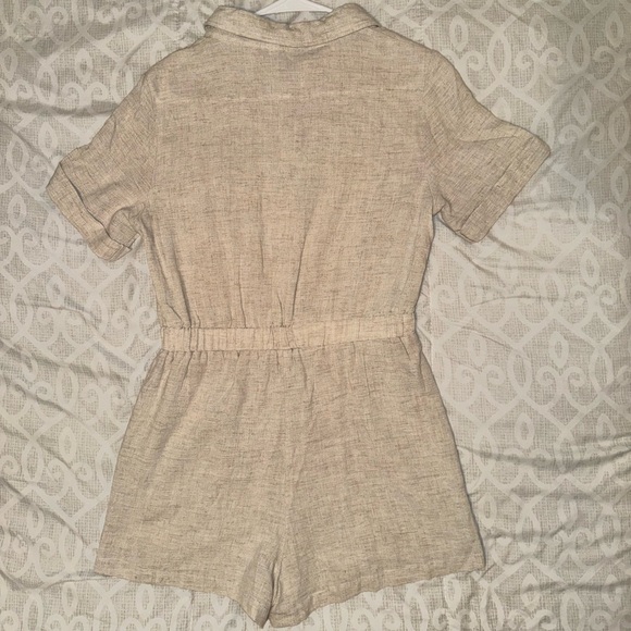 Linen Jumpsuit Romper - Picture 2 of 3
